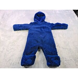 Nike Baby 6 Months Navy Blue Fleece Zip Hooded Baby One Piece Outfit